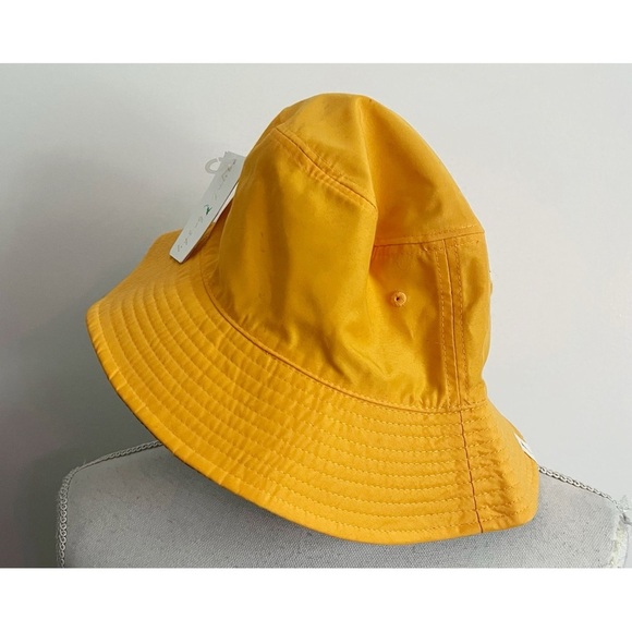 Gyal Bashy • NWT Marigold Yellow Teal Grenada Recycled Reversible Bucket Hat - Picture 1 of 7